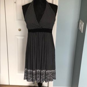 Black and White Halter Dress